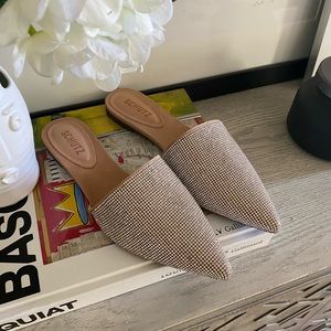 Schutz Embellished Cristal Mule